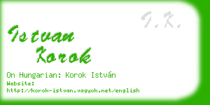 istvan korok business card